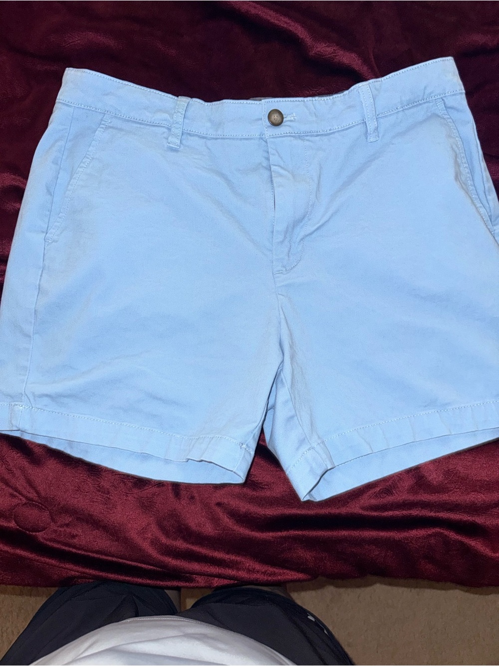 Nautica Men's Sky Blue Flat Front Shorts